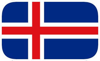 Flag for Iceland